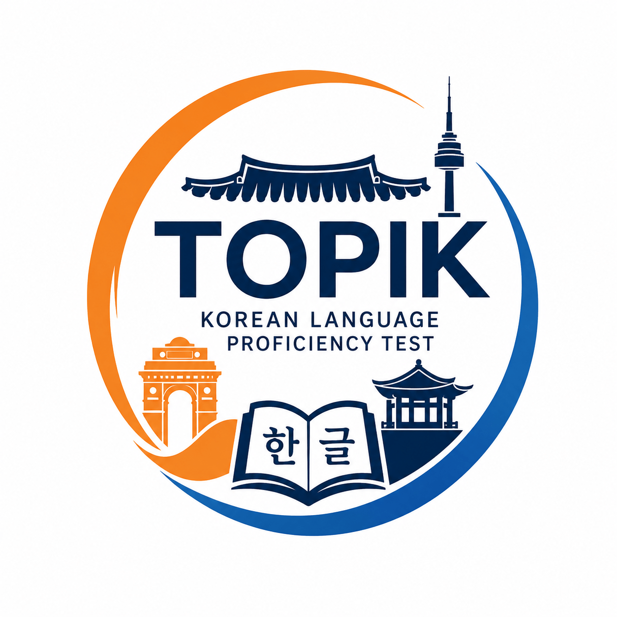 TOPIK Korean language learning illustration